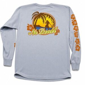 Vintage Y2K No Doubt Shirt Mens XL Blue Hibiscus Long Sleeve Band Tee USA